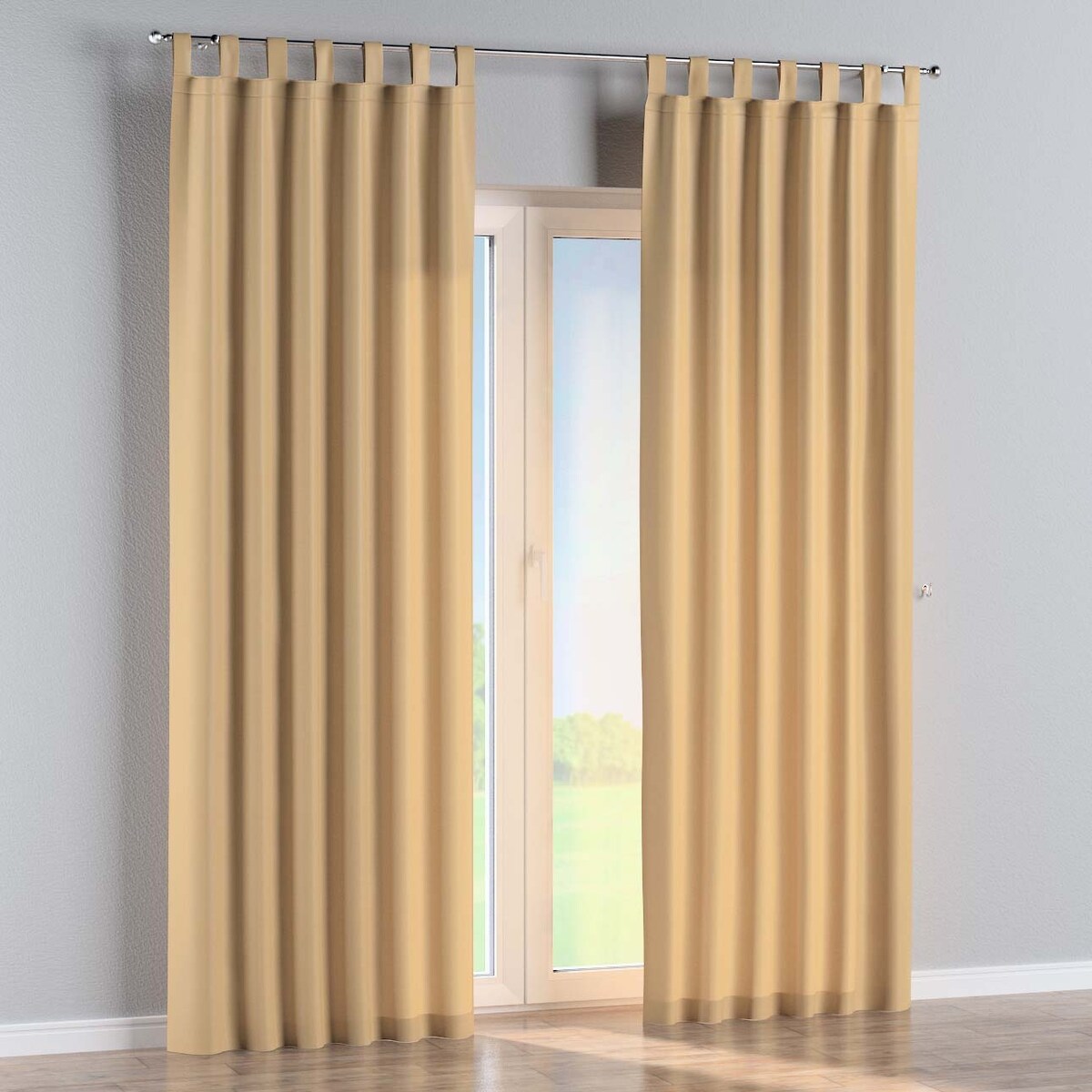 Zasłona na szelkach 1 szt. 130x260 złoty z połyskiem