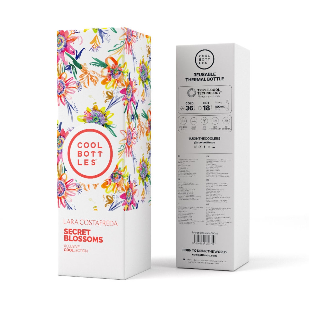 Cool Bottles Butelka termiczna 500 ml Triple cool Xclusive Secret Blossoms