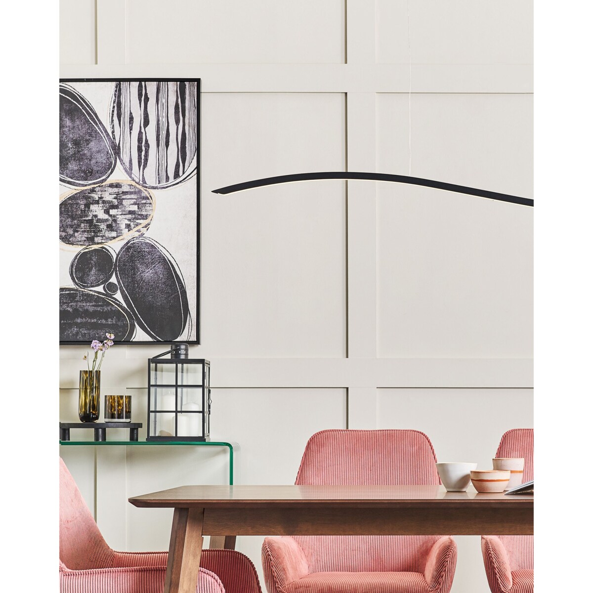 Lampa wisząca LED metalowa czarna CALAO