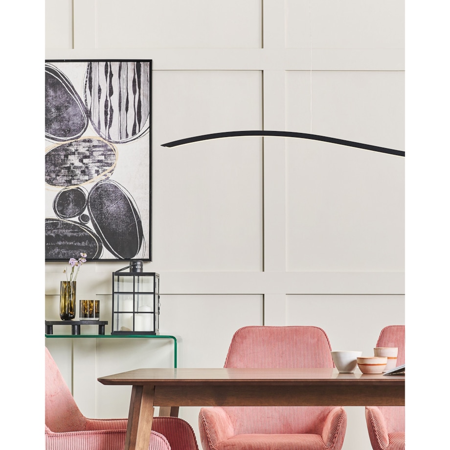 Lampa wisząca LED metalowa czarna CALAO