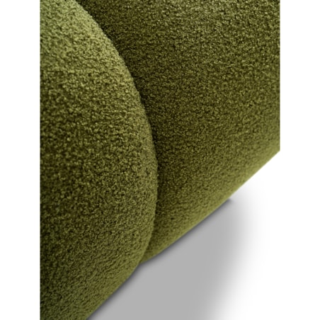 Kanapa trzyosobowa MILA rozkładana bez boczków obita tkaniną boucle zielona