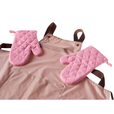 Zestaw tekstyliów kuchennych LACTUCA Różowy