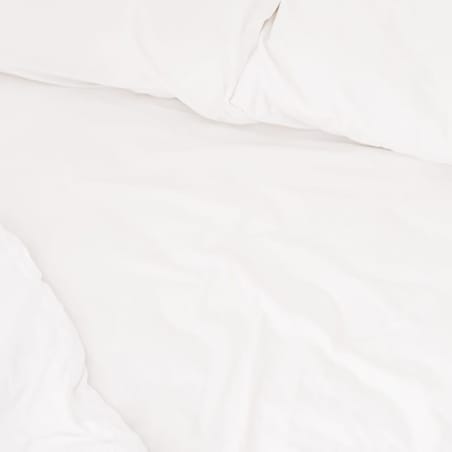 Prześcieradło bawełniane hotelowe białe 140x240 GŁADKIE