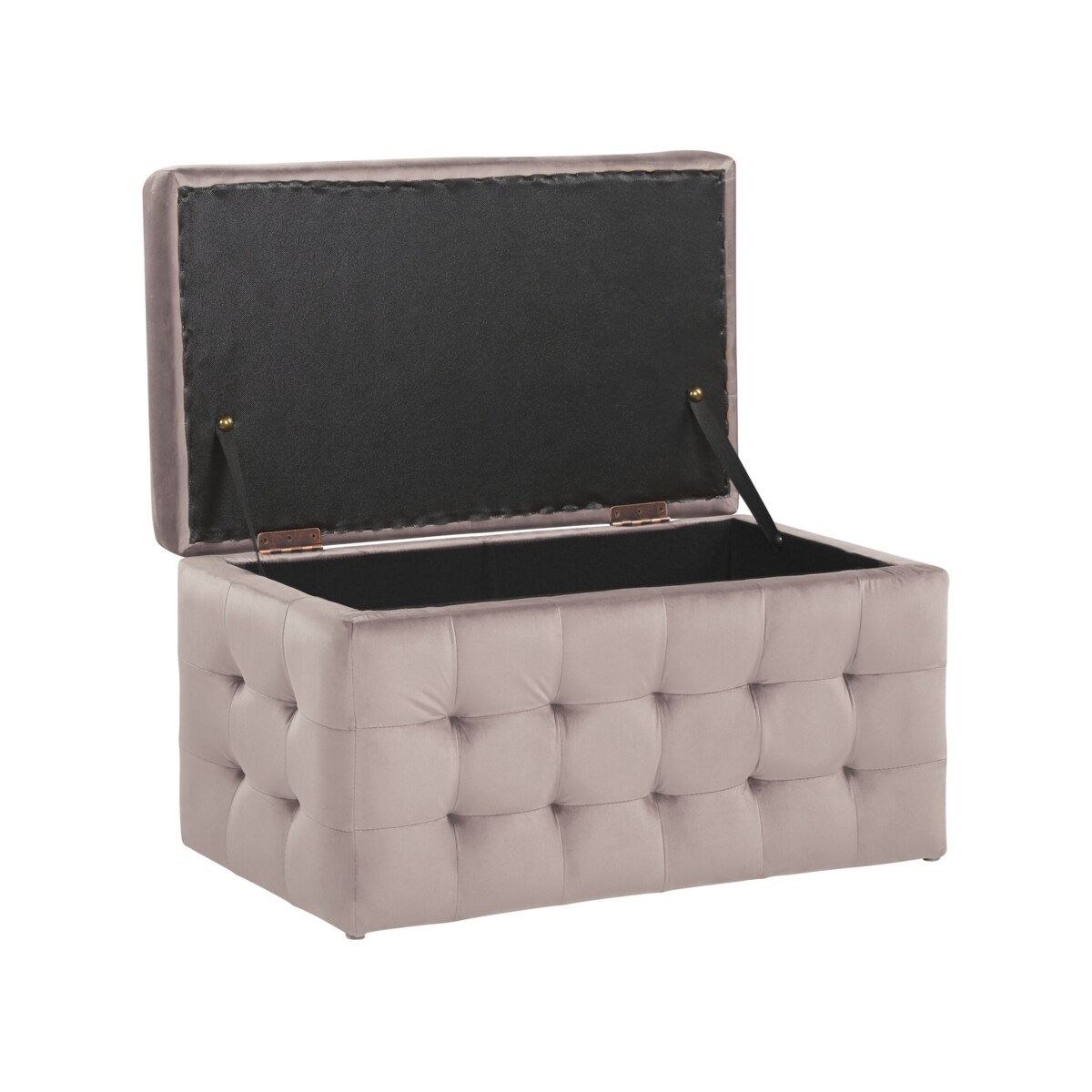 Puf ze schowkiem welurowy różowy MICHIGAN