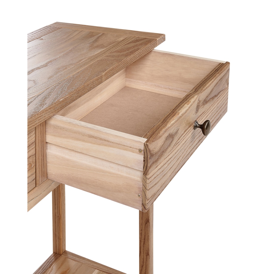 Konsola 2 szuflady 100 cm jasne drewno SALTON