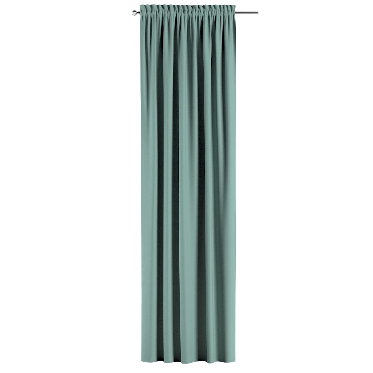 Zasłona na kanale z grzywką 1 szt. 130x245 miętowy