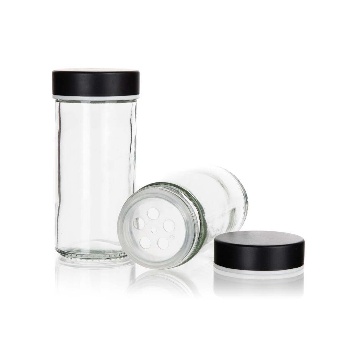 STOJAK obrotowy z pojemnikami na przyprawy czarne banquet solniczka zioła