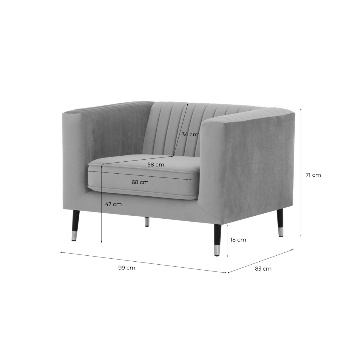 Fotel Slender-Velluto 20