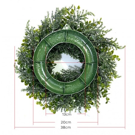 Wianek ozdobny na drzwi, stroik, sztuczna choina jak żywa - średnica 38 cm WSN24