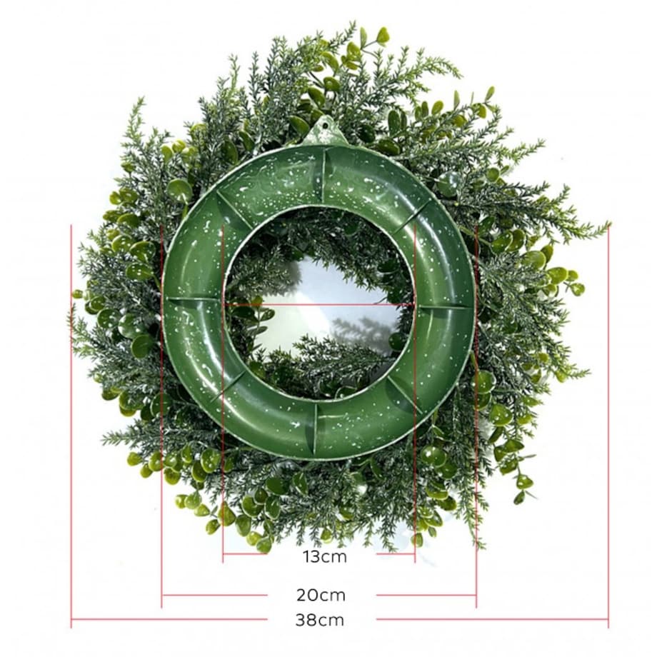 Wianek ozdobny na drzwi, stroik, sztuczna choina jak żywa - średnica 38 cm WSN24