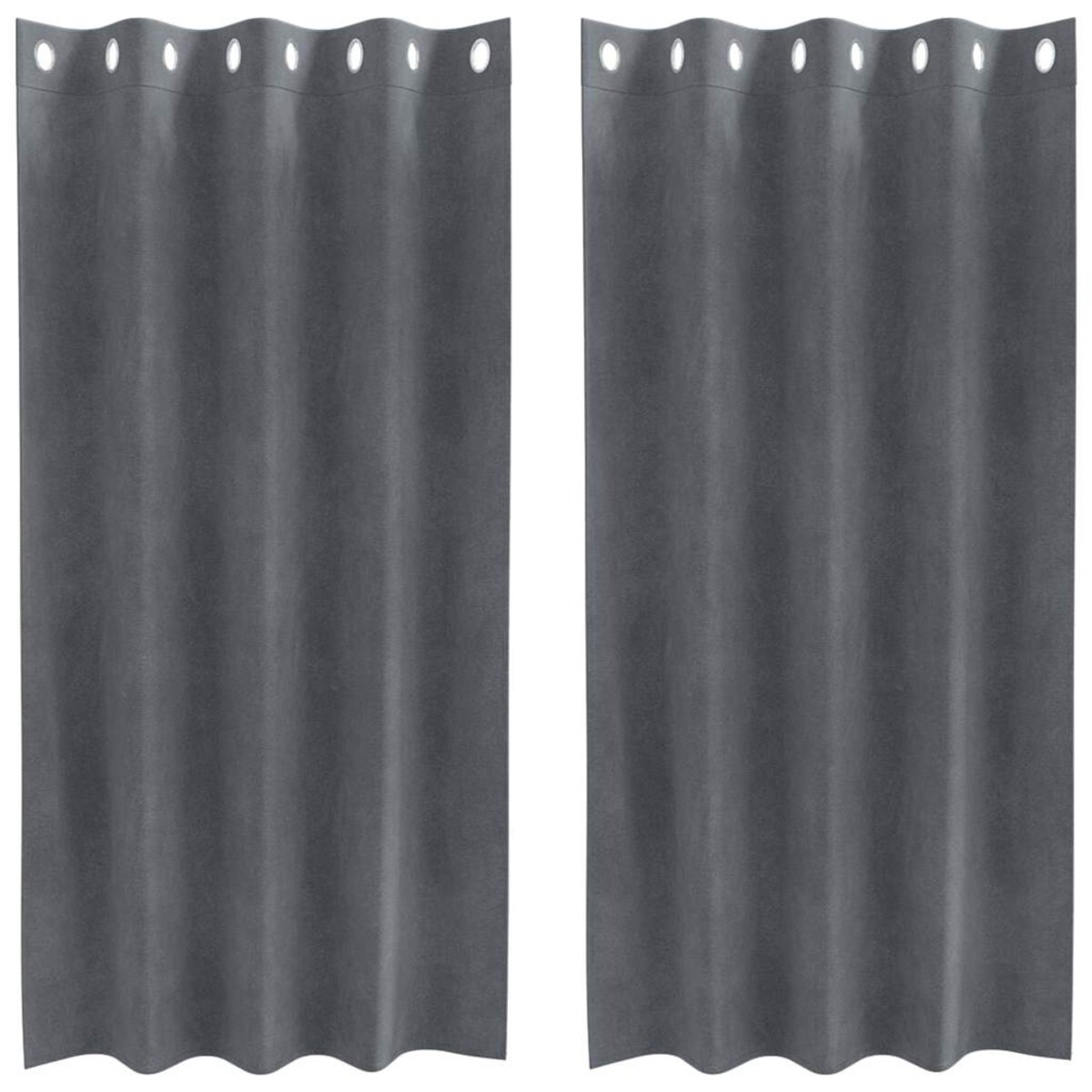 vidaXL Zasłony z zasłonami 2 pcs Jasnoszary 140 x 175 cm Aksamit
