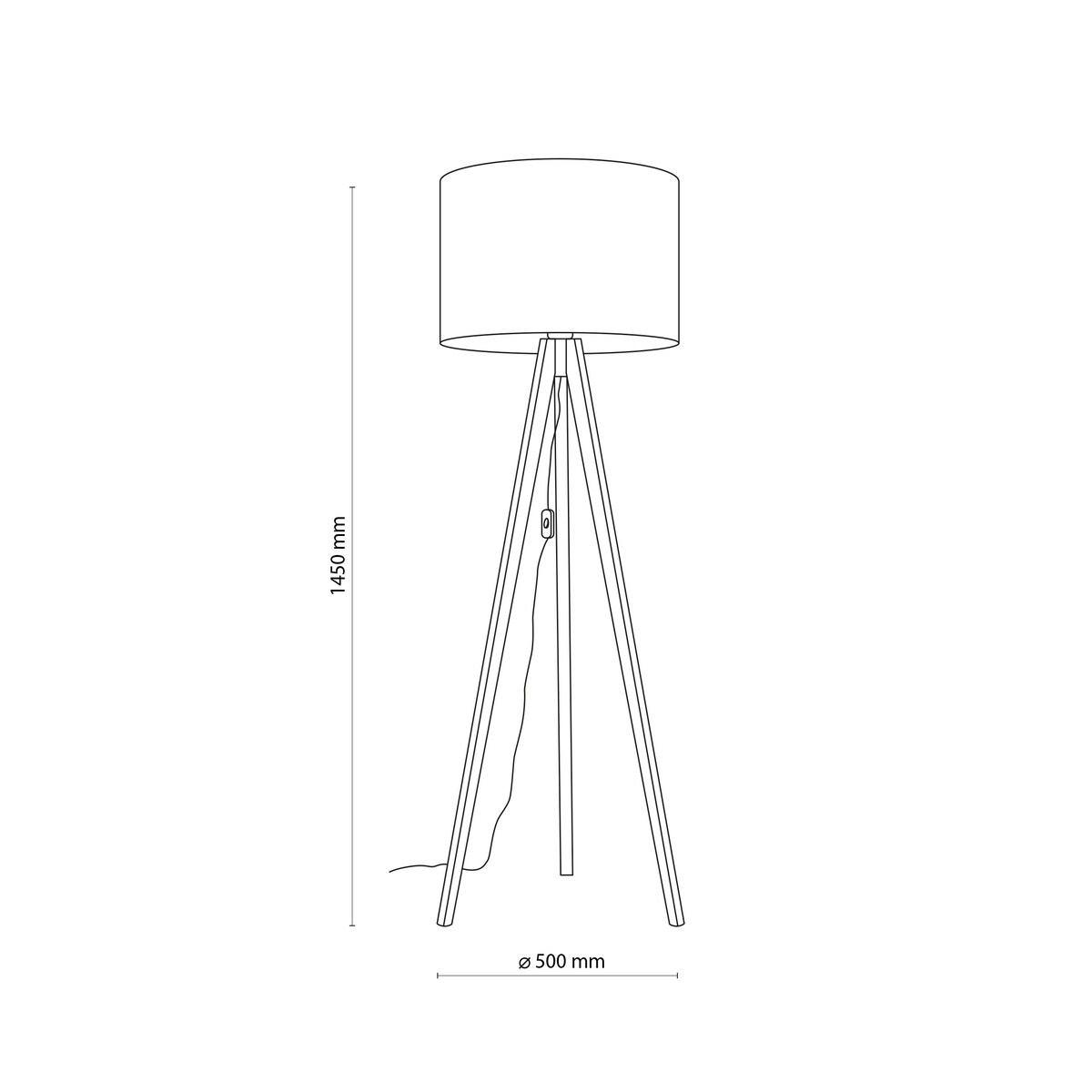 Lampa podłogowa TK Lighting GRAND ORZECH 16005 E27 czarno-brązowa 145 cm do salonu i czytania