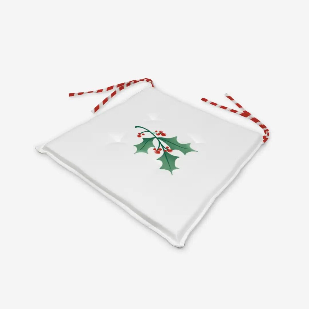 Poduszka świąteczna na krzesło - Minimalistyczna jemioła