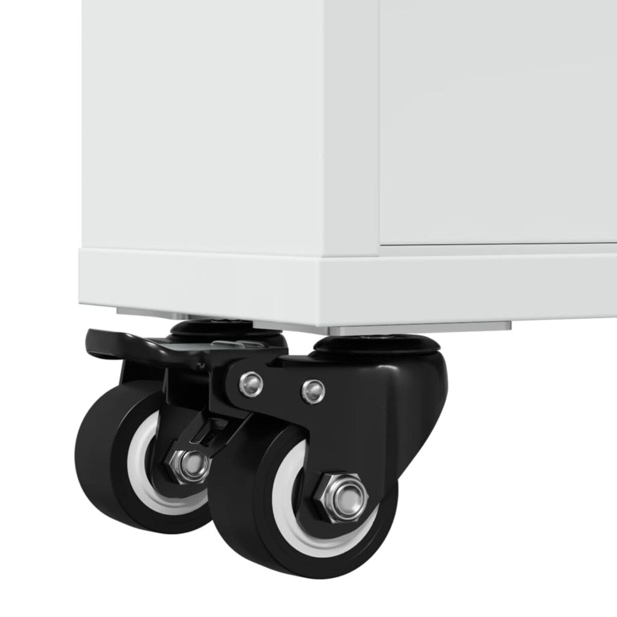 vidaXL Wąski wózek pomocniczy, biały, 48x13x68 cm