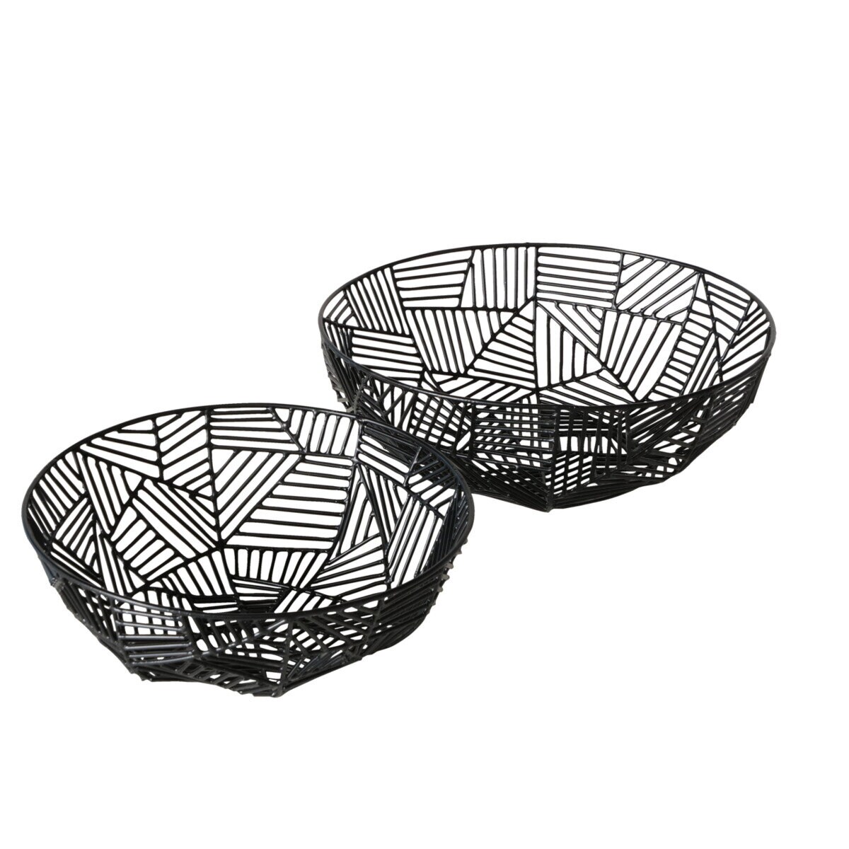 Metalowe misy dekoracyjne GRAPHINA, 2 szt. Ø 25-30 cm