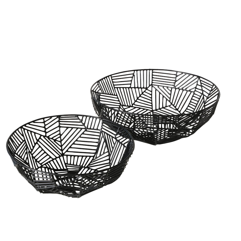 Metalowe misy dekoracyjne GRAPHINA, 2 szt. Ø 25-30 cm