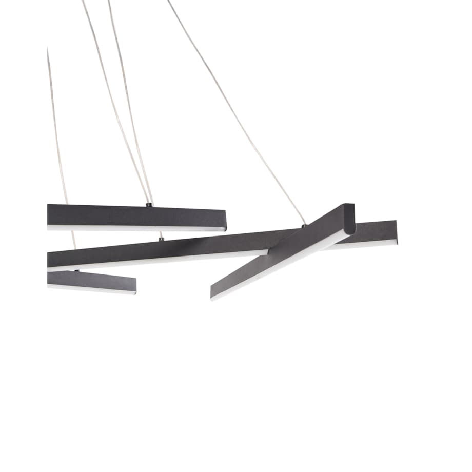 Lampa wisząca LED metalowa czarna KANDRA