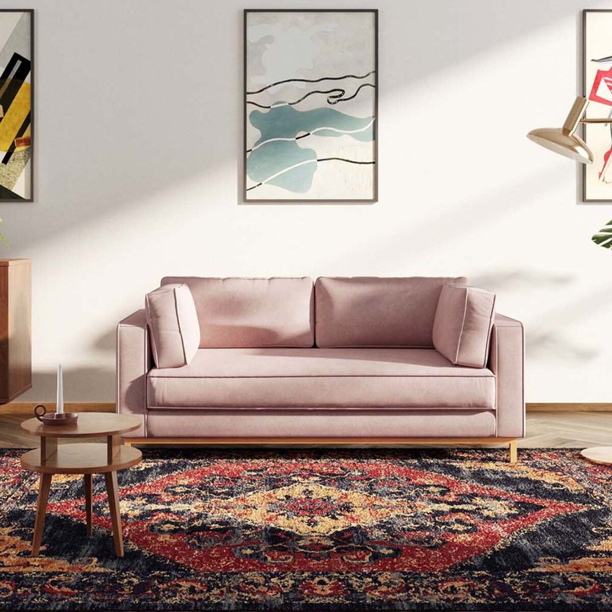 Celerio sofa 2 osobowa Pastelowy Róż