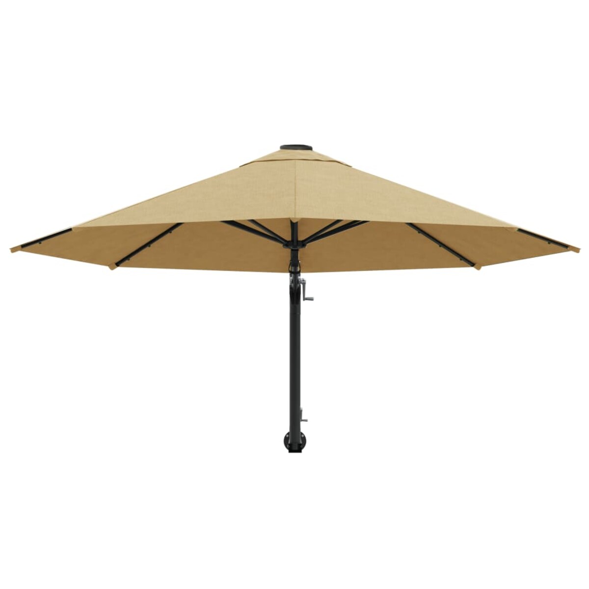 vidaXL Parasol ścienny na metalowym słupku, 300 cm, kolor taupe
