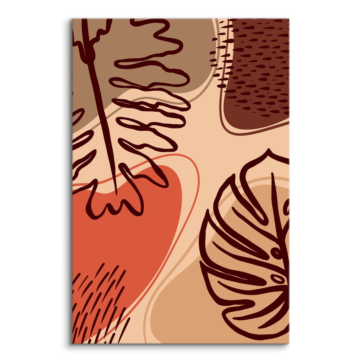 Obraz Abstrakcyjne Liście Monstera Egzotyczne 80x120cm