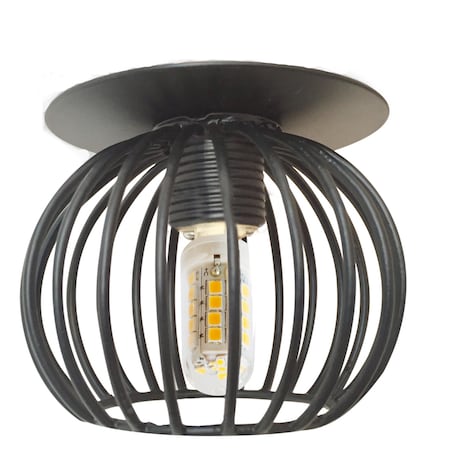 Druciana lampa podtynkowa Czarny koszyk wpuszczana do holu