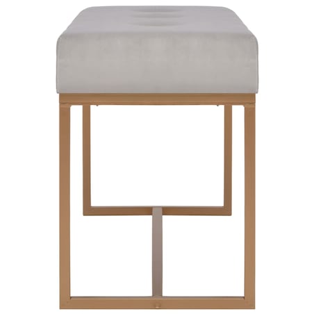 vidaXL Ławka, 80 cm, szara, aksamitna