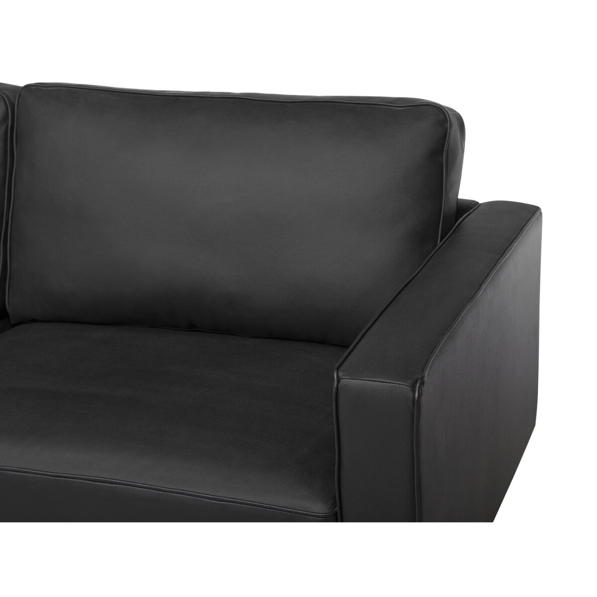 Sofa 3-osobowa skórzana czarna SAVALEN