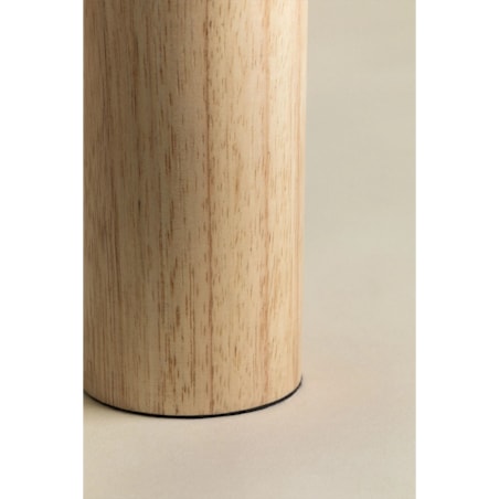 Lampa stołowa z drewna kauczukowego Plisse 37 cm