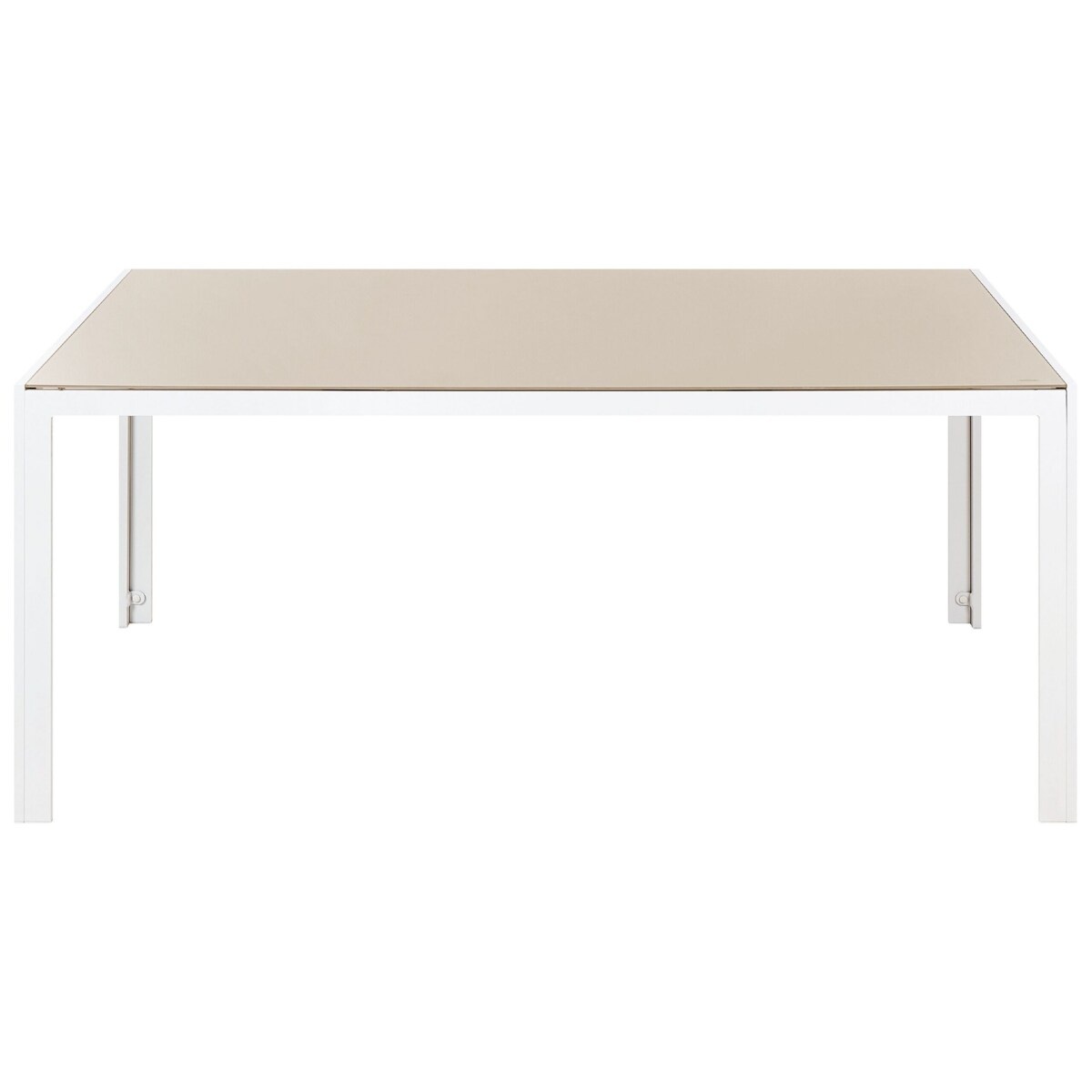 Stół ogrodowy szklany 160 x 90 cm beżowy CATANIA