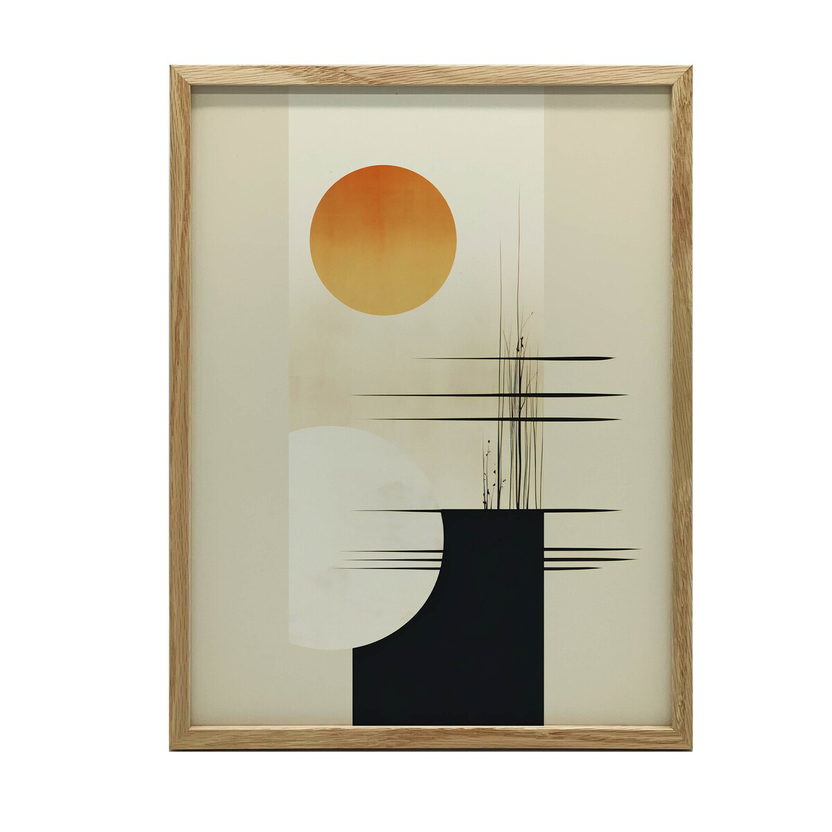 Minimalizm i Natura, 40x50 cm, rama drewniana jasny dąb, papier matowy 230 gsm