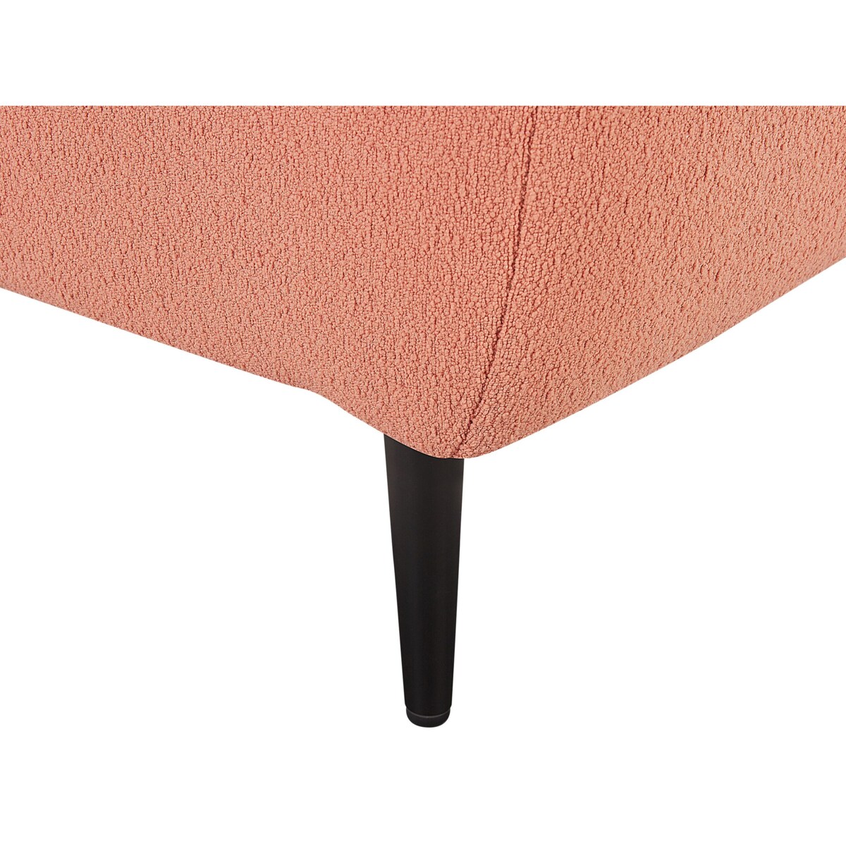 Szezlong boucle prawostronny różowy CHEVANNES