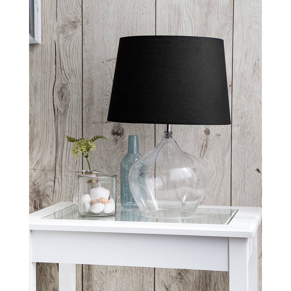 Lampa stołowa OSUM Szkło Czarny