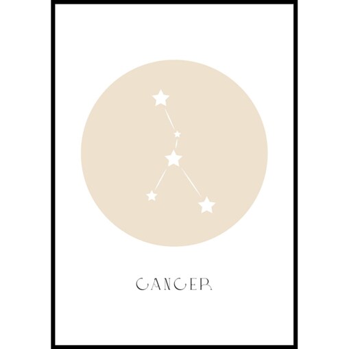 plakat znak zodiaku 2 rak 30x40 cm