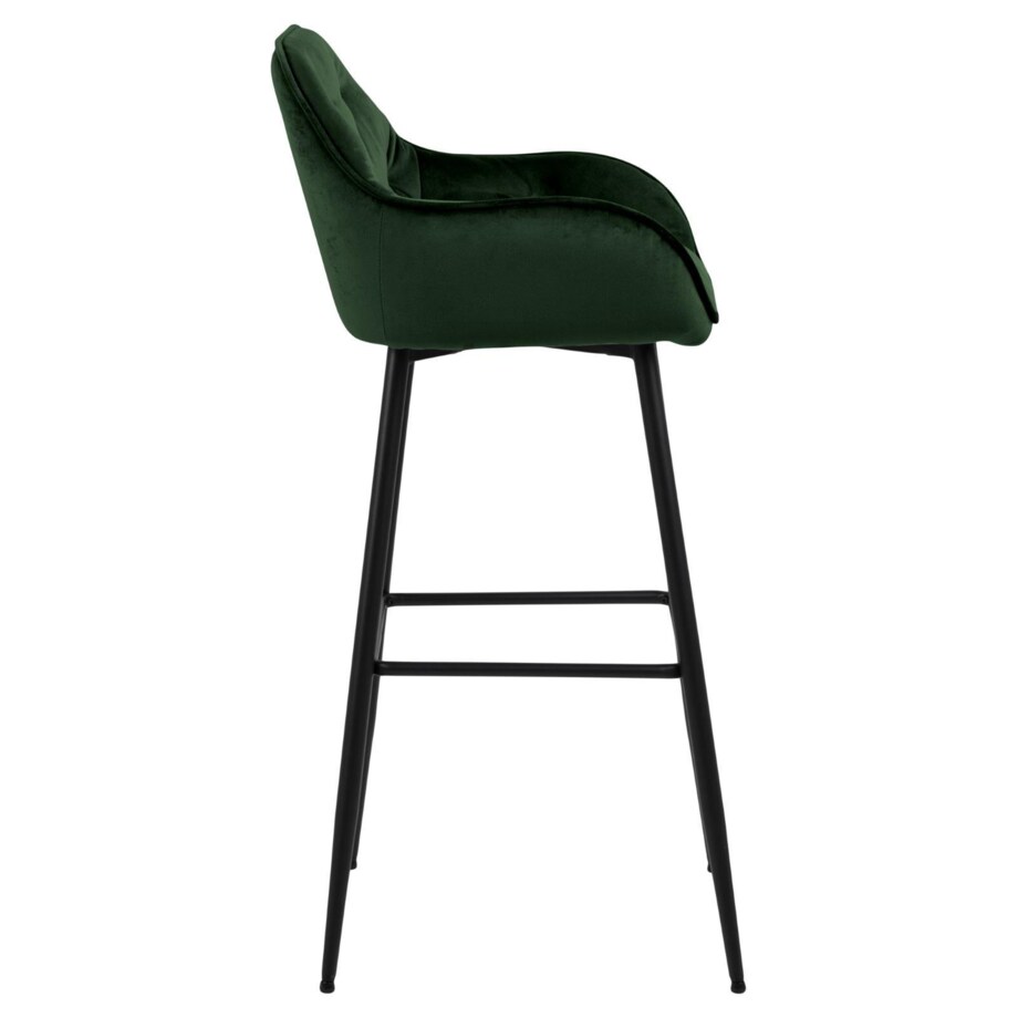 Krzesło barowe Brooke VIC zielone glamour