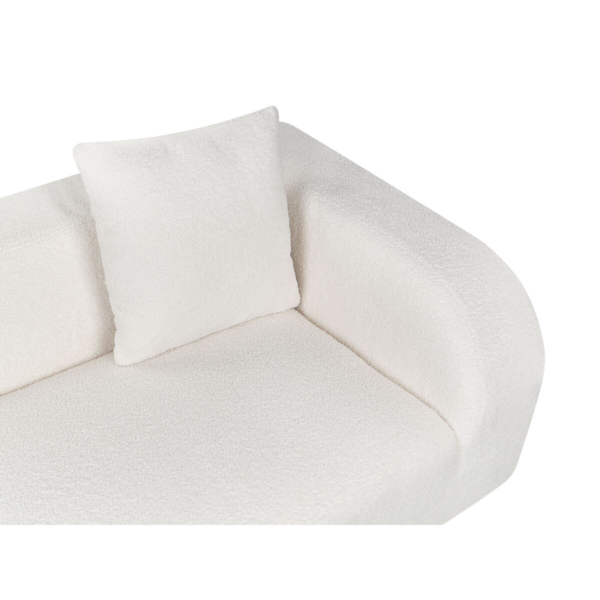 Szezlong boucle prawostronny biały LE CRAU