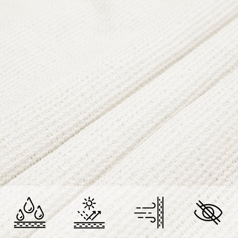 vidaXL Żagiel przeciwsłoneczny, 160 g/m², biały, 5x6x6 m, HDPE