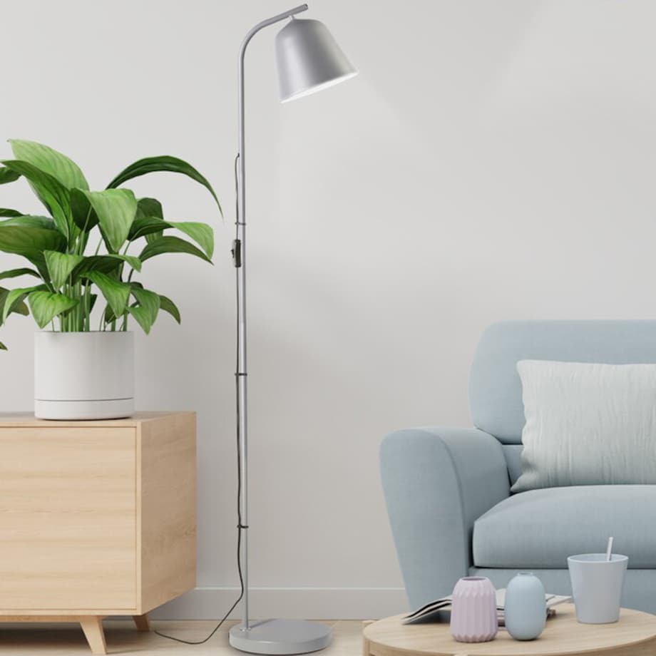 Podłogowa lampa Malia 3096 regulowana z włącznikiem loftowa szara