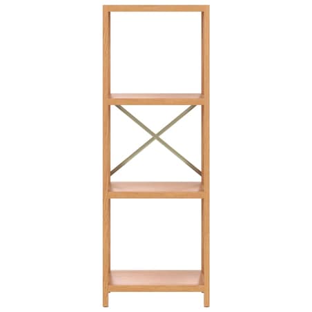 vidaXL Regał z 4 półkami, 40x30x112 cm, lite drewno dębowe