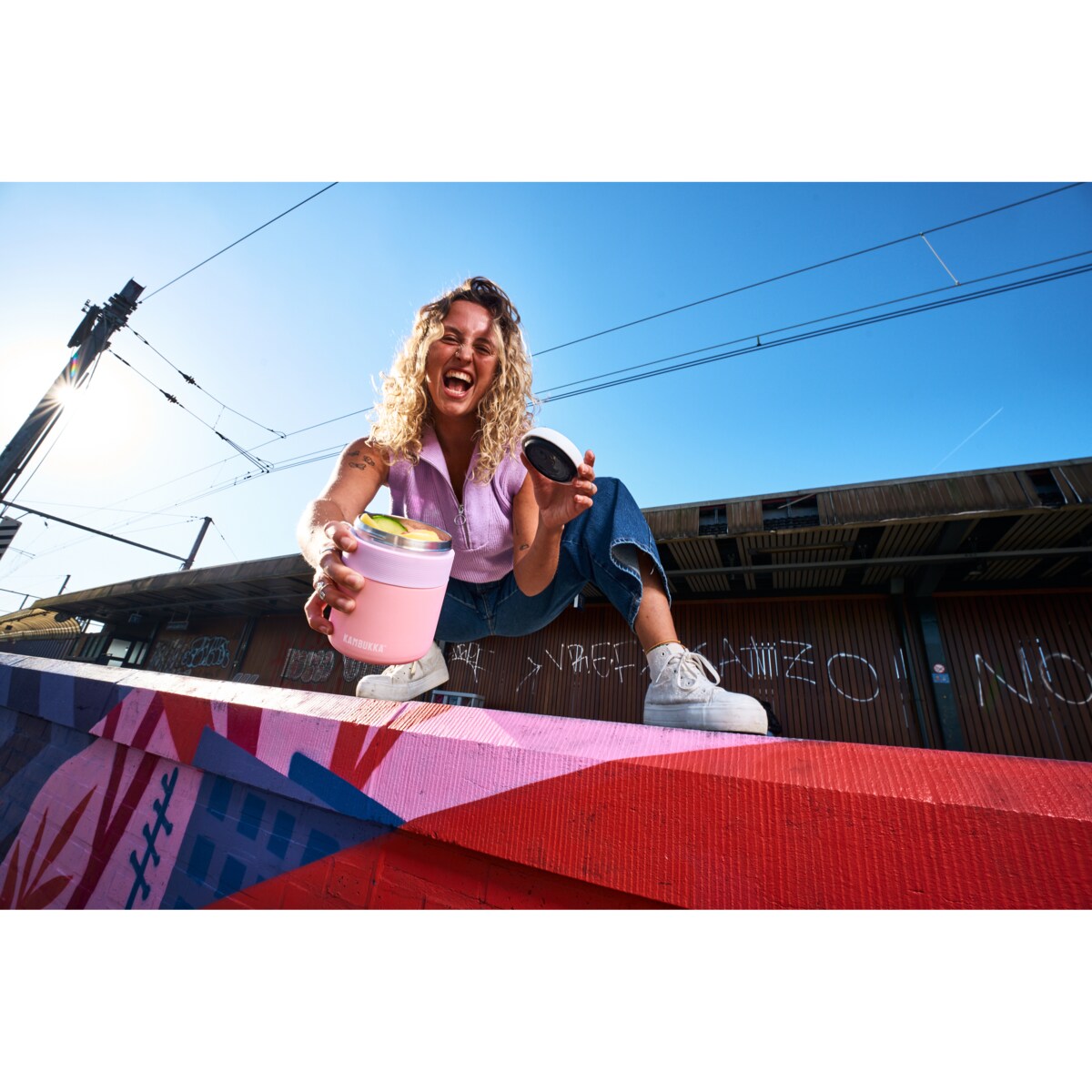 Termos obiadowy lunchbox termiczny Bora 600 ml - Baby Pink