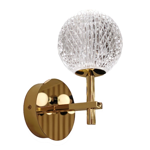 Ścienny kinkiet glamour EDEM AZ6014 Azzardo LED 4,2W 3000K złoty przezroczysty