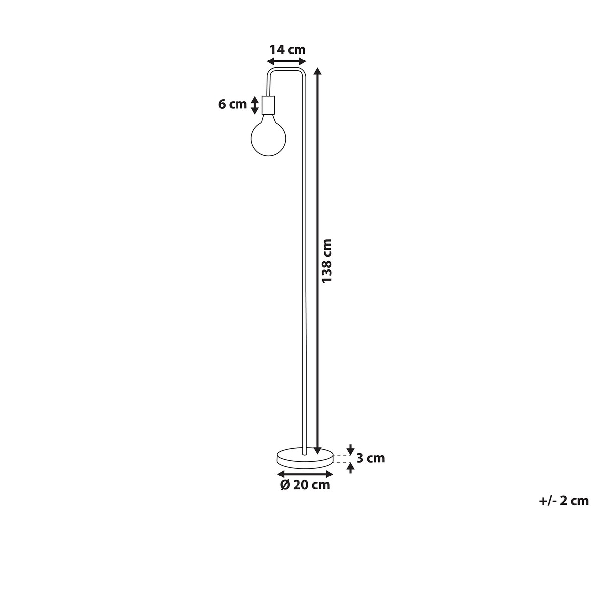 Lampa podłogowa SAVENA Metal Złoty