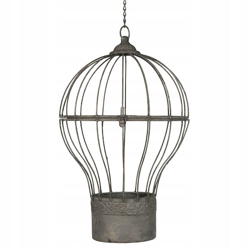 KWIETNIK KLATKA BALON do zawieszenia postawienia retro loft na bonsai