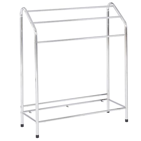 Stojak na ręczniki z półką MURIVA Metal Srebrny