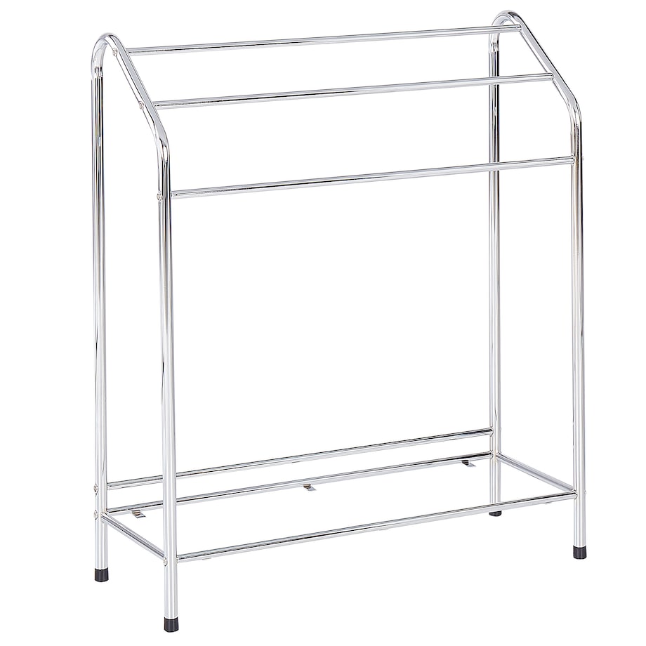 Stojak na ręczniki z półką MURIVA Metal Srebrny