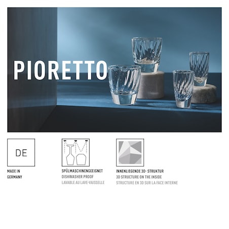 Ritzenhoff Pioretto Espresso Zestaw 2 Kryształowych szklanek do Espresso kieliszków do nalewki wódki shotów nr3