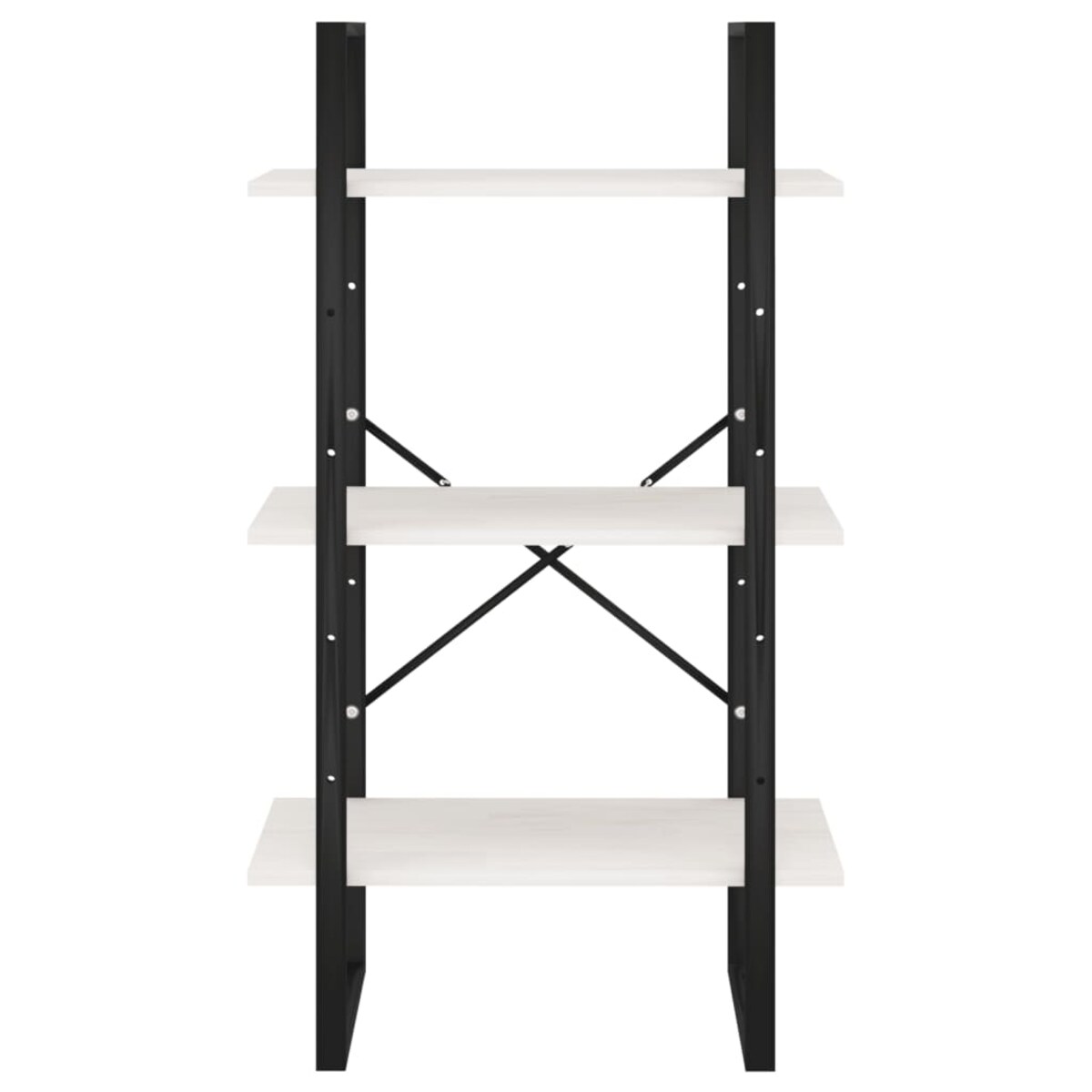 vidaXL Regał, biały, 60x30x105 cm, lite drewno sosnowe