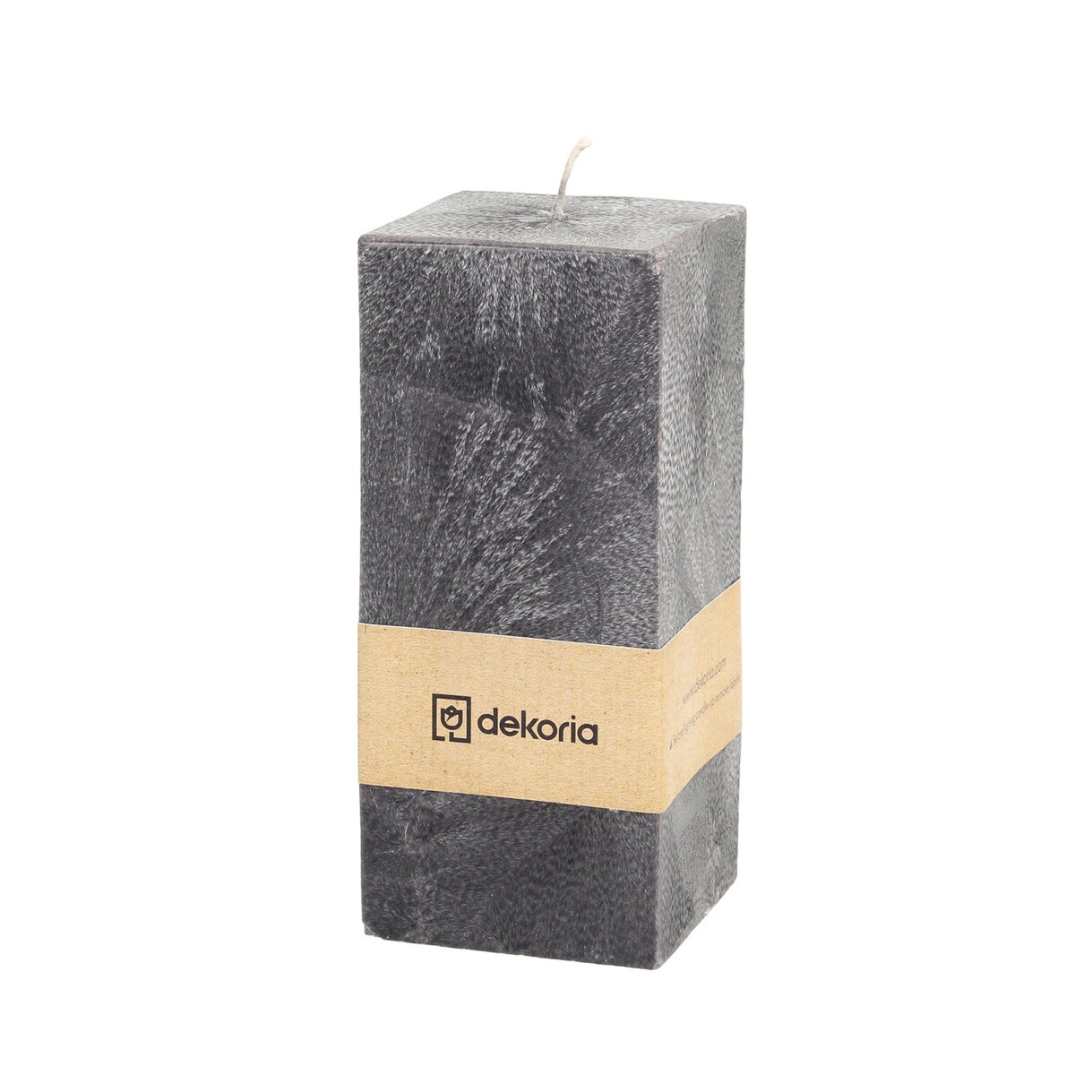 Świeca zapachowa palmowa kostka Black, 7,5x7,5x18 cm