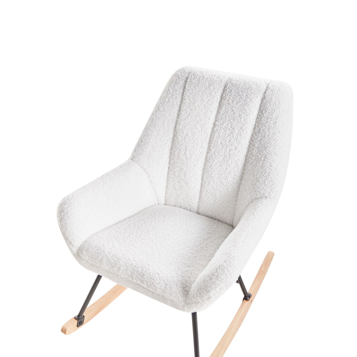 Fotel bujany KINNO Boucle Złamana biel