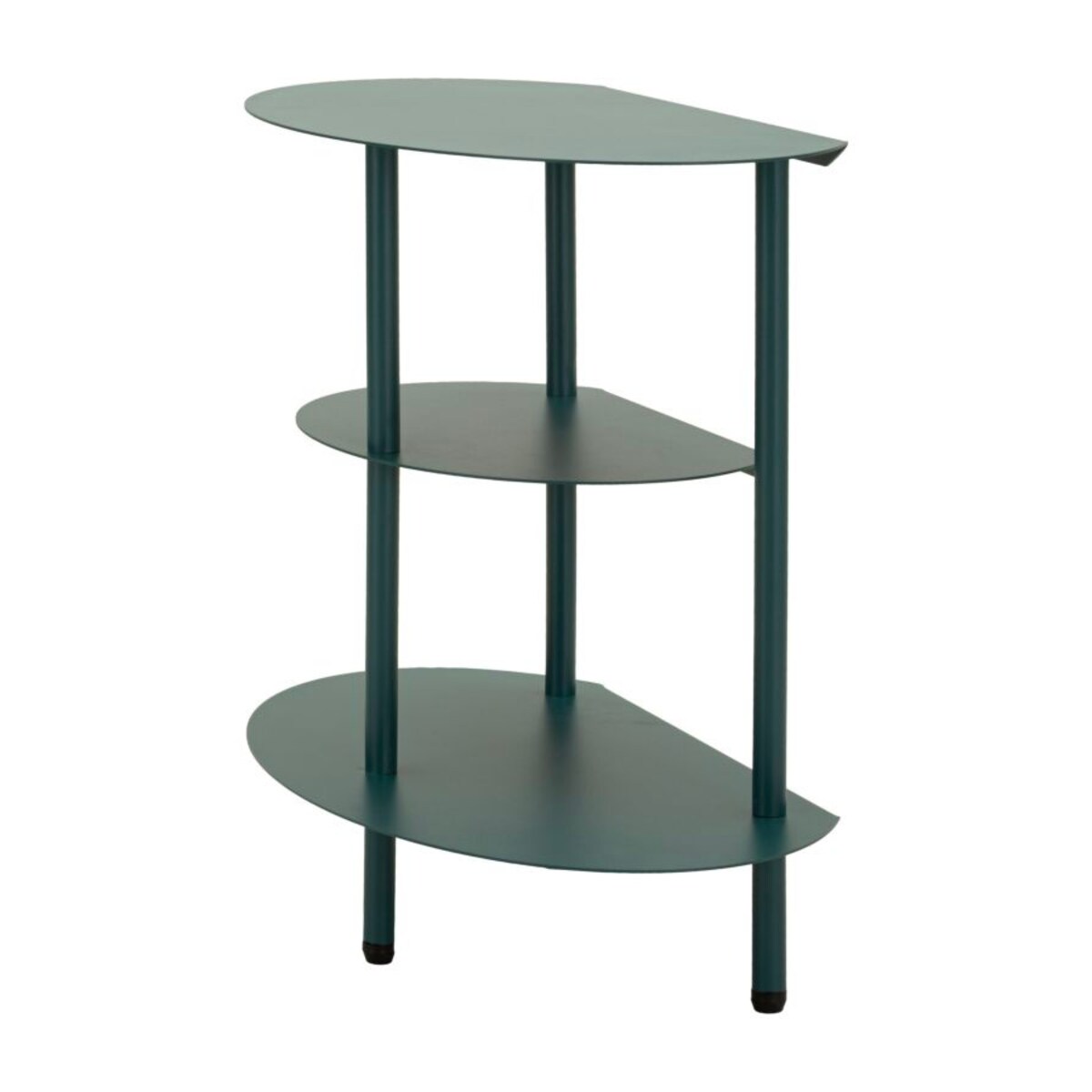 Stolik nocny SATURN, metalowy, morski, 49,5x27,5x49,5 cm