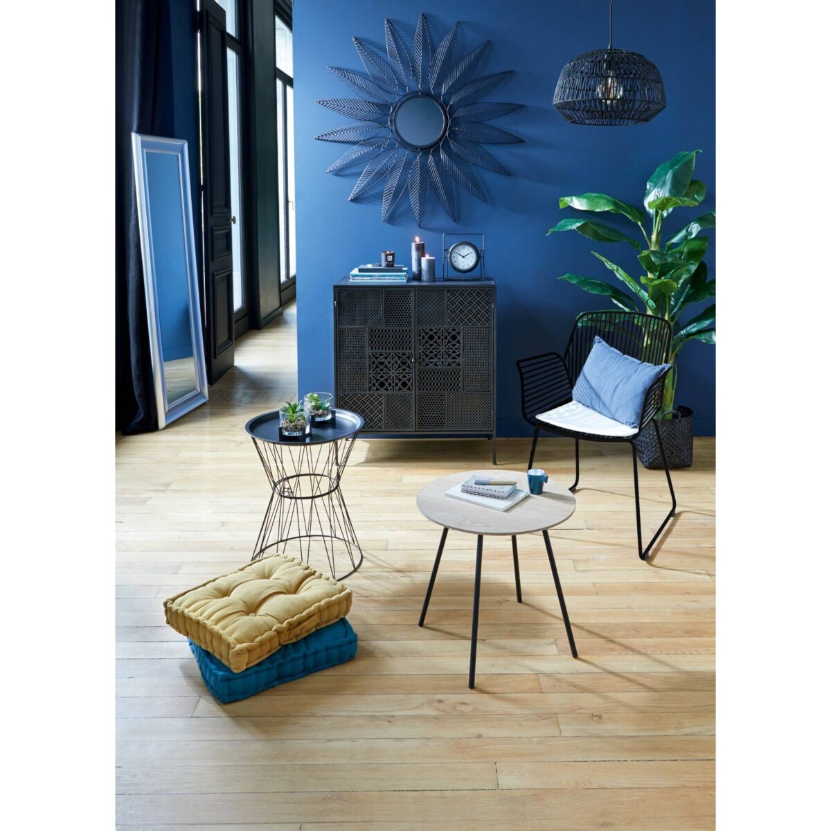 Poduszka do siedzenia na podłodze, 40x40x8 cm